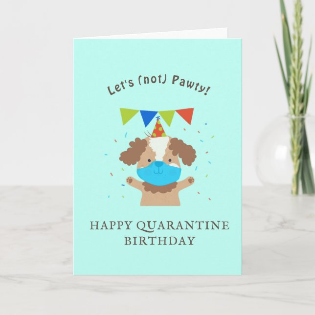 Carte ne faisons pas la quarantaine fête anniversaire dr (Devant)