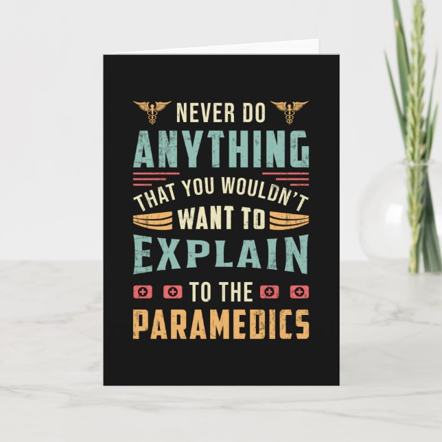 Carte Ne jamais faire quelque chose Ambulance paramédica (Devant)