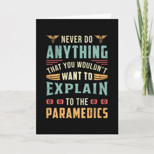 Carte Ne jamais faire quelque chose Ambulance paramédica