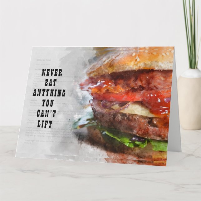 Carte Ne jamais manger quoi que ce soit que vous ne pouv (Devant)