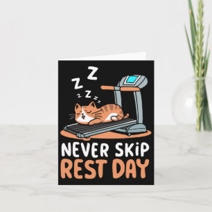 Carte Ne jamais passer le repos Jour drôle Bodybuilding 