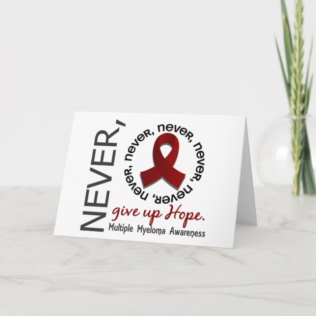 Carte Ne jamais renoncer à l'espoir myélome multiple (Devant)