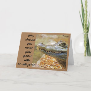 CARTE NE JOUEZ PAS DE POKER AVEC UN ALLIGATOIRE