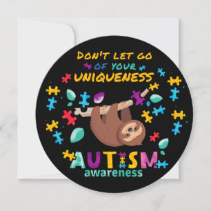 Carte Ne lâchez pas l'unicité Autism personnalisé 