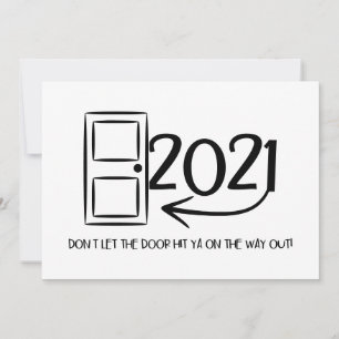 Carte Ne laissez pas la porte vous frapper en sortant No