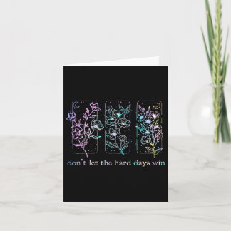 Carte Ne Laissez Pas Les Durs Jours Gagner Tie Dye Menta