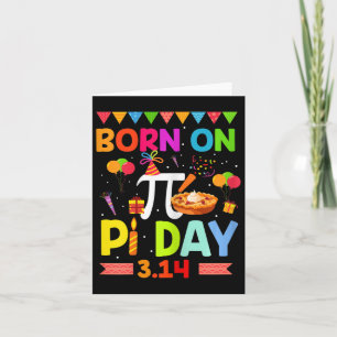Carte Né Le Jour Du Pi Anniversaire Maîtrise 3.14 Gif De