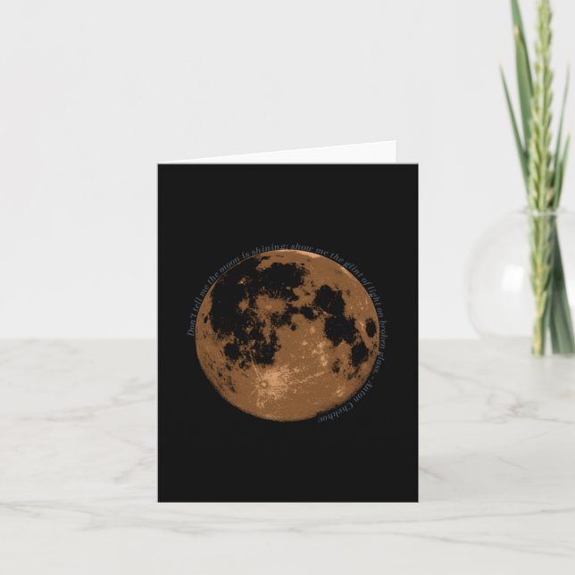 Carte Ne me dites pas que la lune brille la citation de  (Devant)