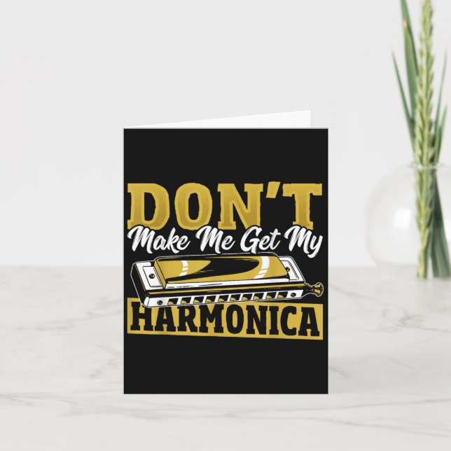 Carte Ne me fais pas sortir mon harmonica (Devant)