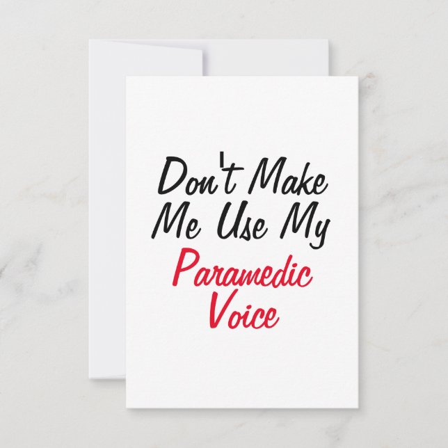 Carte Ne me faites pas utiliser ma voix de secouriste (Devant)