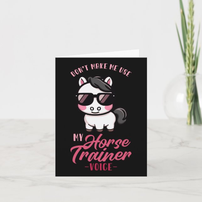 Carte Ne Pas Me Faire Utiliser Mon Entraîneur De Cheval  (Devant)