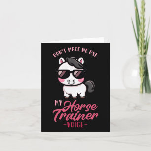 Carte Ne Pas Me Faire Utiliser Mon Entraîneur De Cheval 