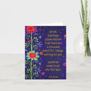 Carte Ne Perdez Pas L'Espoir Encouragement Plutôt Floral