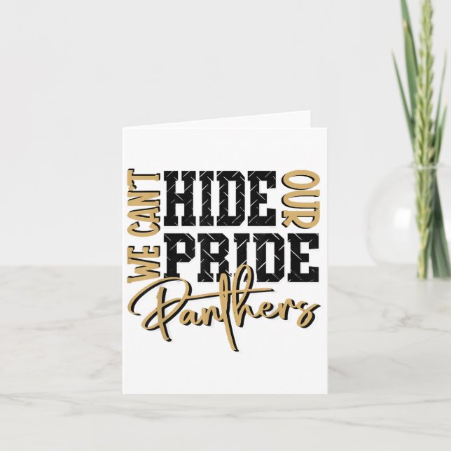 Carte Ne peut pas cacher notre panthère Pride Gold Panth (Devant)