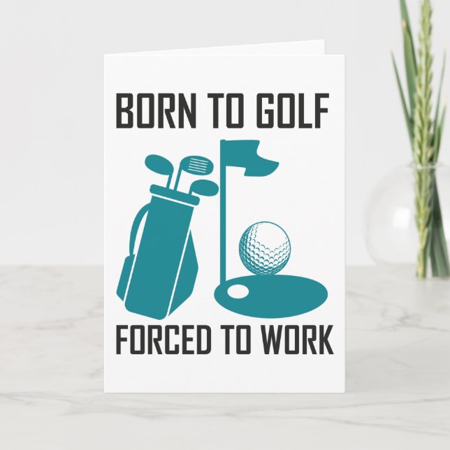 Carte Né pour jouer au golf (Devant)