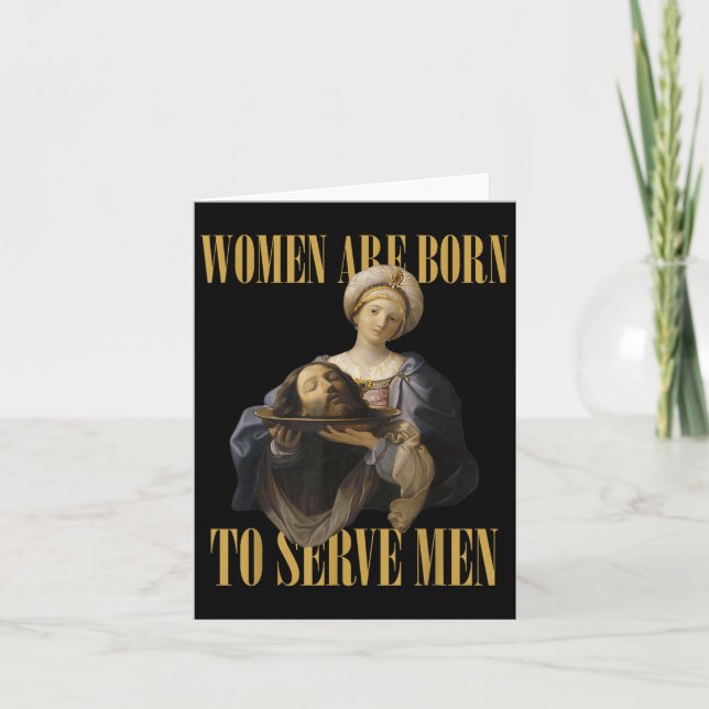 Carte Né Pour Servir Hommes Christian Boss Girl Motivati (Devant)