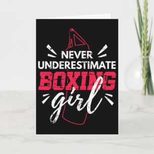 Carte Ne sous-estimez jamais une fille de boxe Mma Kickb
