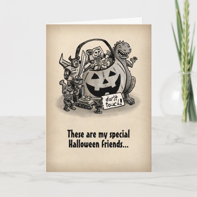 Carte Ne touche pas à mon bonbon| Halloween (Devant)