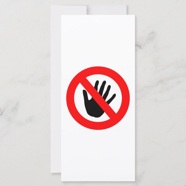 Carte Ne touchez pas (Devant)