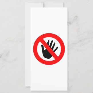 Carte Ne touchez pas