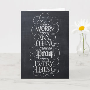 Carte NE VOUS INQUIÉTEZ PAS - Christian Calligraphy Chal