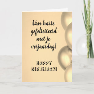 Carte Néerlandais Anniversaire Gefeliciteerd met je verj