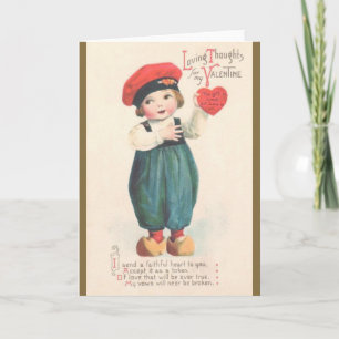 Carte néerlandaise vintage de Saint-Valentin de