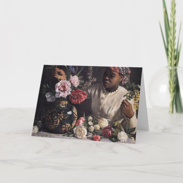 Carte Negress avec des pivoines (Devant)