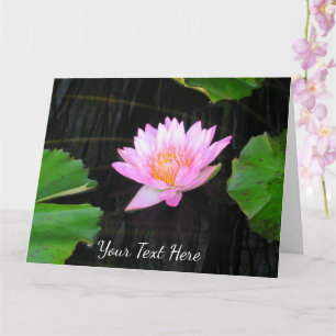Carte Nénuphar Lotus Rose