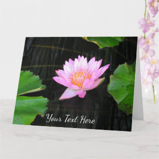 Carte Nénuphar Lotus Rose