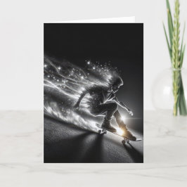 Carte Neon Birthday Ado Skateboard