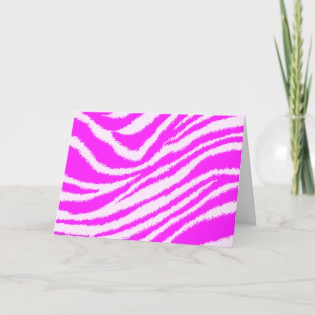 Carte Neon Pink Zebra (Devant)