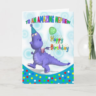 Carte Nephew Anniversaire Avec Dragon Violet Dragon Et B