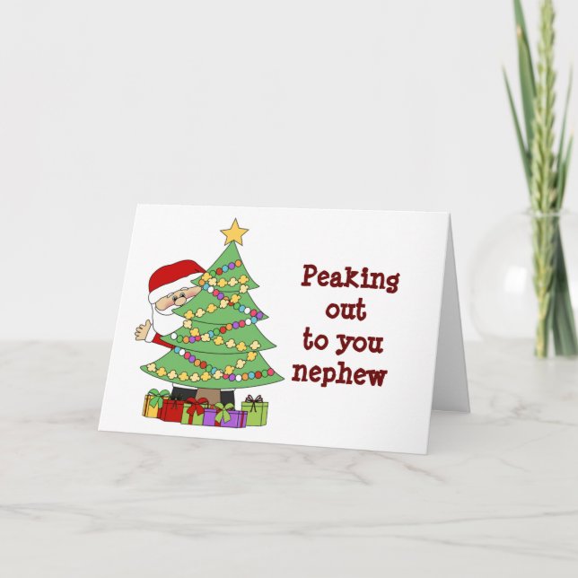 CARTE **NEPHEW** ESPÉRER QUE PÈRE NOËL EST "BON POUR VOU (Devant)