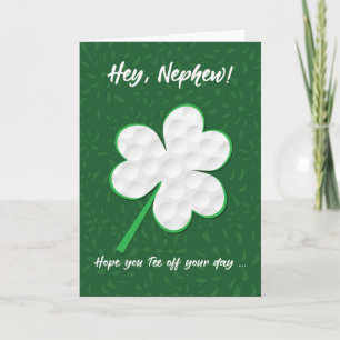 Carte Nephew Golf Sports St. Patrick’s Day Shamrock