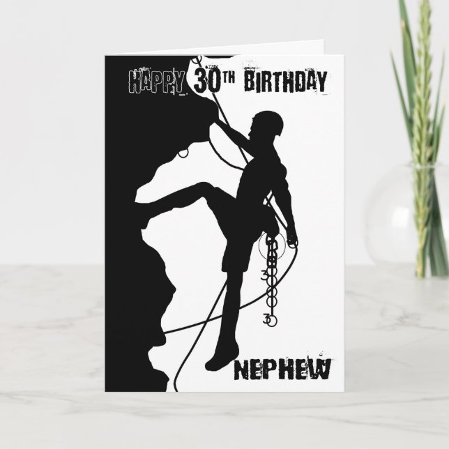 Carte Nephew Silhouette Rock Escalade 30e Anniversaire C (Devant)
