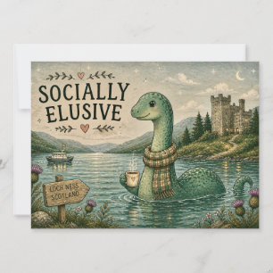 Carte Nessie insaisissable socialement Cryptide cosy Loc