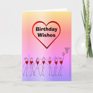 Carte Netball salue un joyeux anniversaire