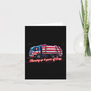 Carte Nettoyer 4 Ans De Merde Drôle Trump Garbage Ame