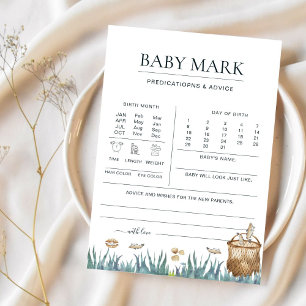 Carte Nettoyer Reel Amusement Pêche Baby shower Prévisio