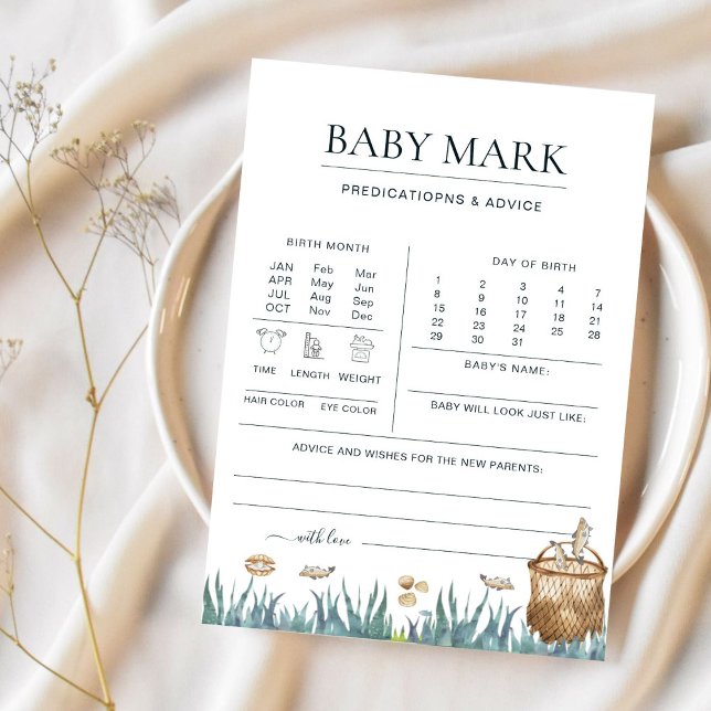 Carte Nettoyer Reel Amusement Pêche Baby shower Prévisio (Créateur téléchargé)