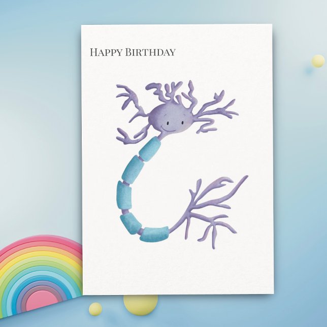 Carte Neuron simple violet Myelin Sheath Joyeux annivers (Créateur téléchargé)