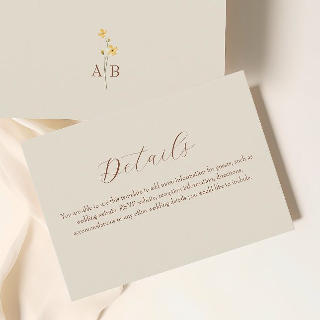 Carte Neutral Cream Mariage Détails (Créateur téléchargé)