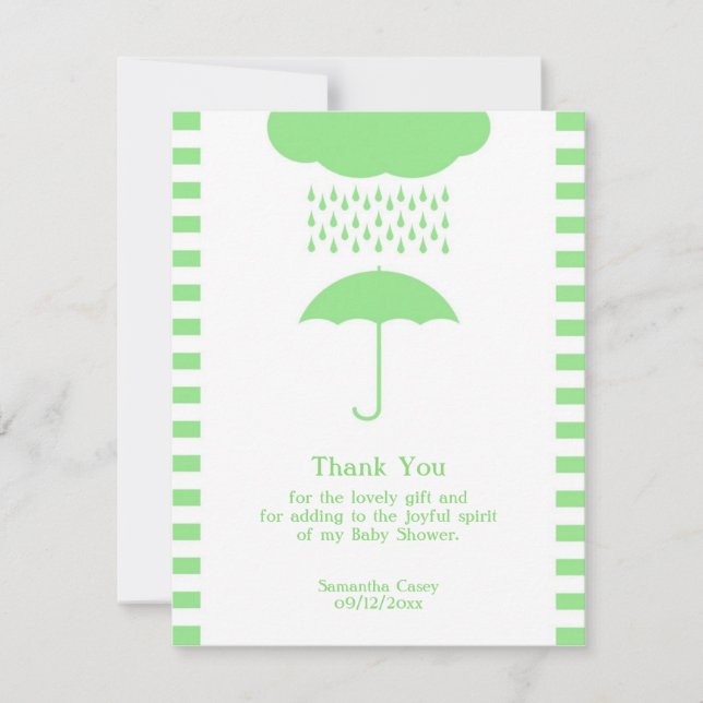 Carte neutre Merci Baby shower (Devant)