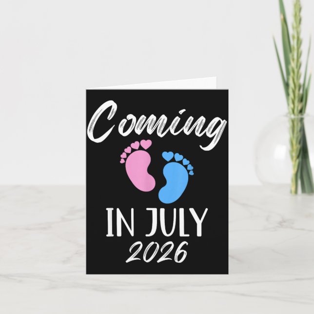 Carte New Baby Coming In July 2026 Funny Baby Shower Boy (Devant)