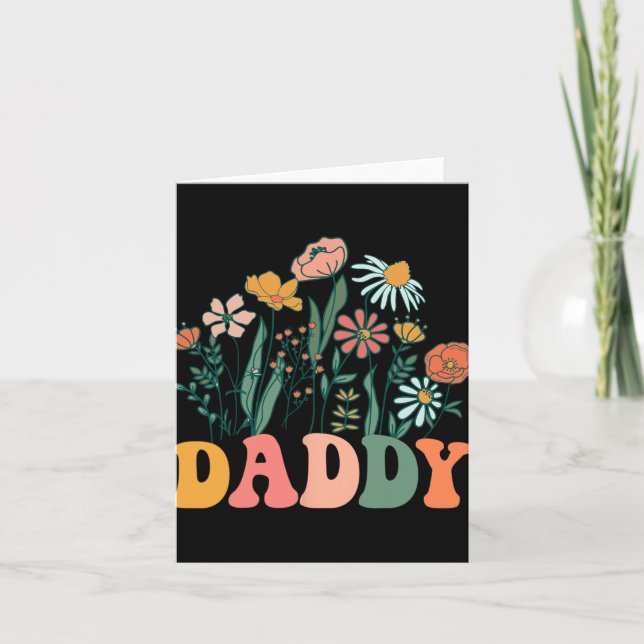 Carte New Daddy Wildflower First Birthday &amp; Baby Sho (Devant)