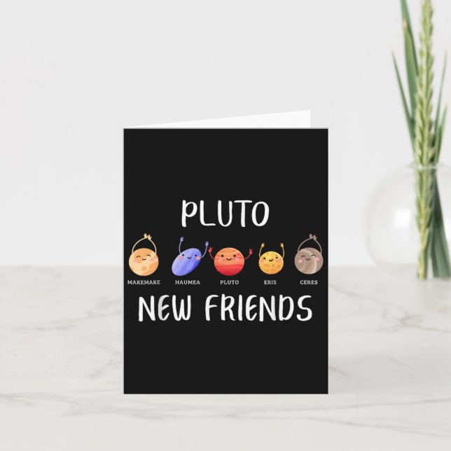 Carte New Friends Dwarf Planets Funny Astronomy Science  (Devant)