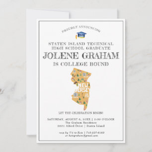 Carte New Jersey   College Bound Graduation Party