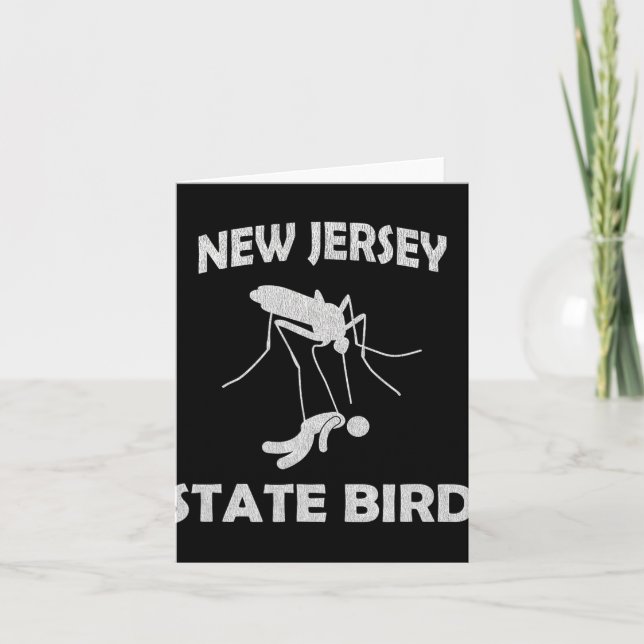 Carte New Jersey Mosquito State Bird Funny Outdoors  (Devant)
