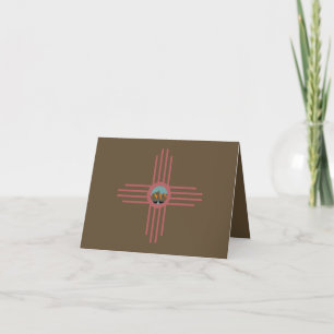 Carte New Mexico NM Zia Indian Symbole de cascade T-shir